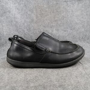 Crocs Shoes Mens 10 Loafers Leather Black Slip On Casual Moccasin Comfort